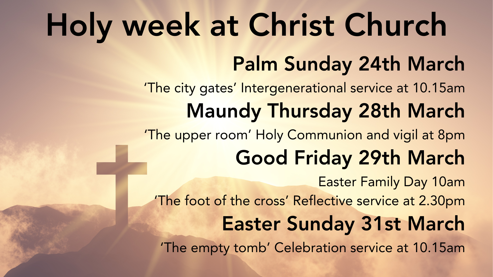 Copy of Holy week at Christ Ch